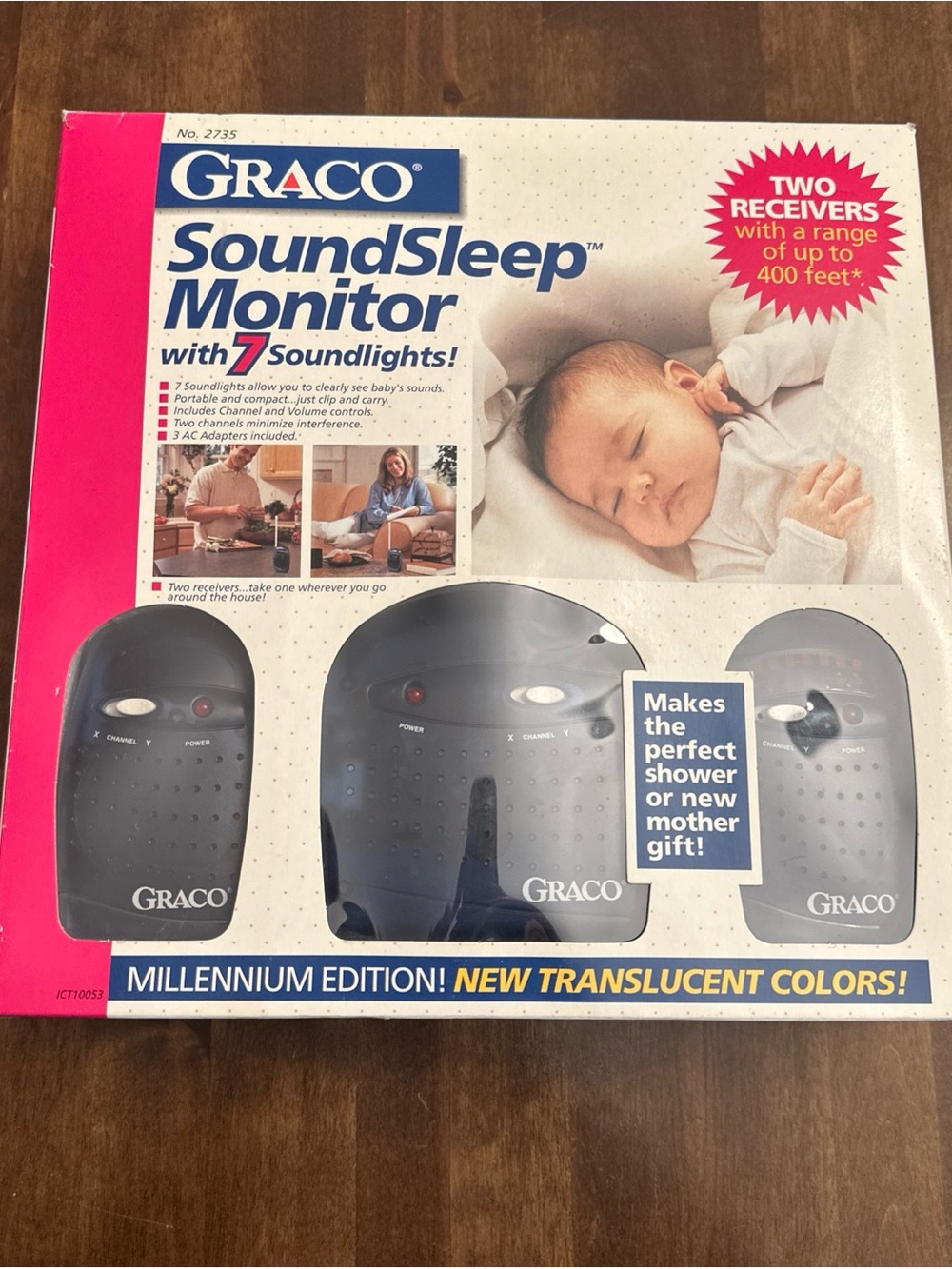 Graco Baby Monitor Sound lights SoundSleep 2 Receivers Used #2735